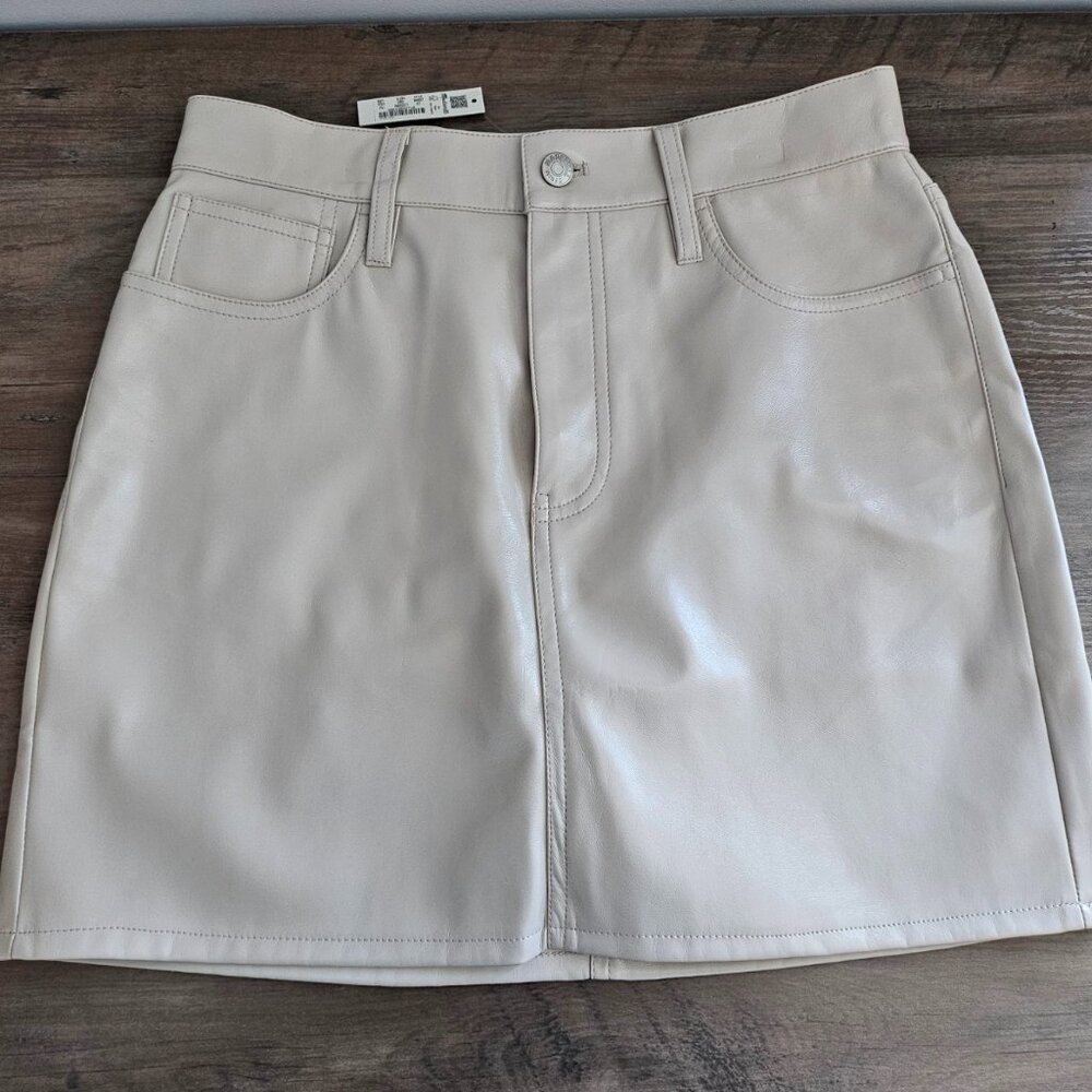 Madewell Faux Leather Mini Skirt
